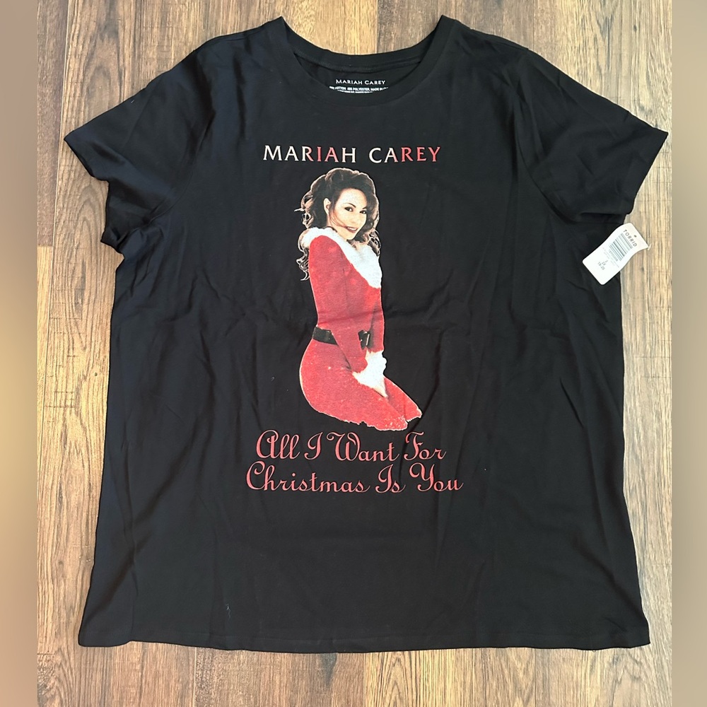 NWT Mariah Carey All I Want for Christmas Is You Top, Size 2, 2x, 18/20